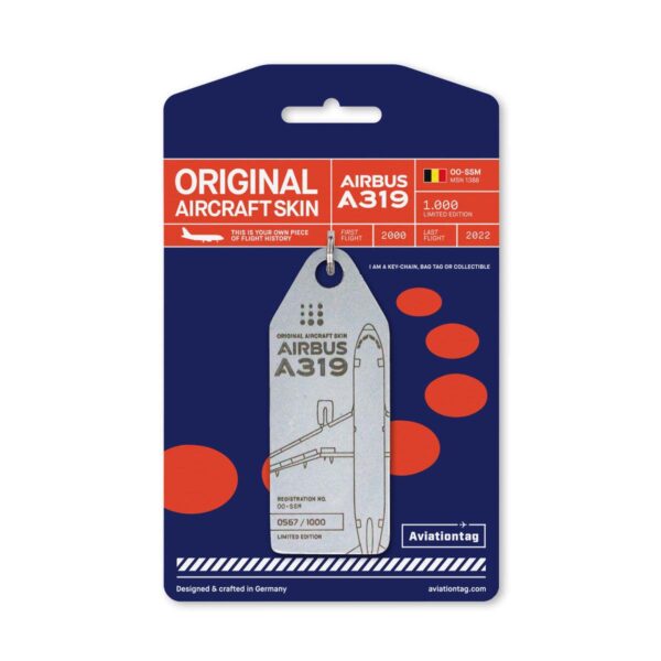 Aviationtag Brussels OO-SSM Grau