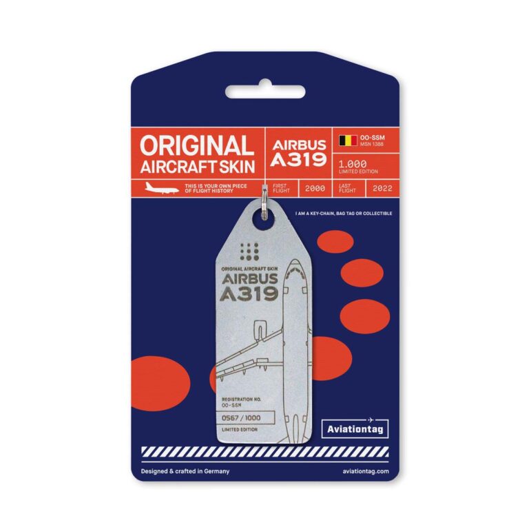 Aviationtag Brussels OO-SSM Grau