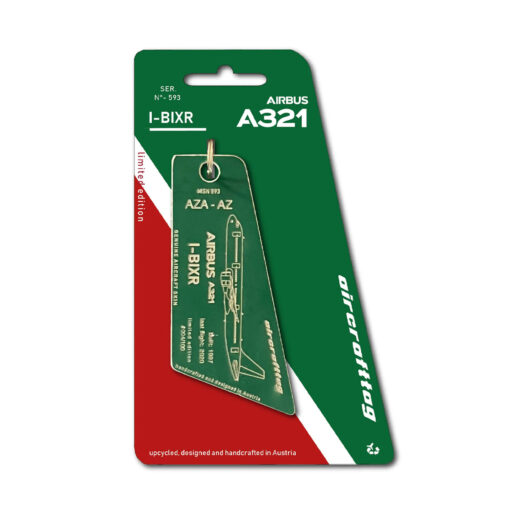 Aircrafttag Anhänger Alitalia Grün