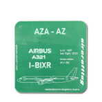Aircrafttag Untersetzer Alitalia Grün