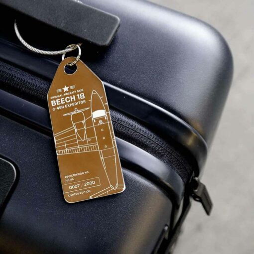 Aviationtag Beech18 Braun N6NA