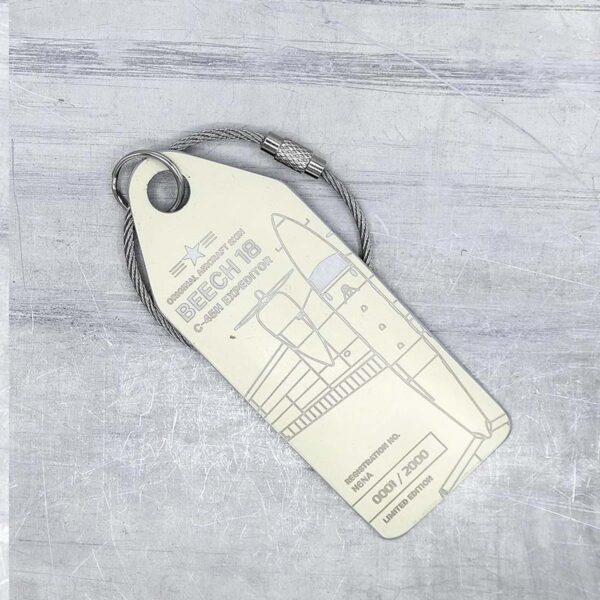 Aviationtag Weiß Beech 18