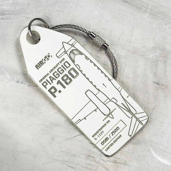 Aviationtag Weiß Piaggio P180