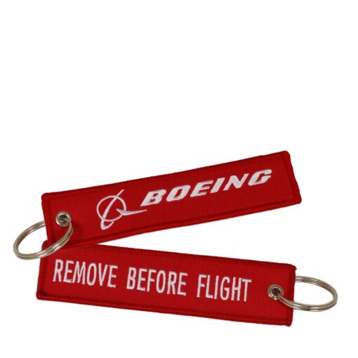 Boeing key fob Remove before flight red