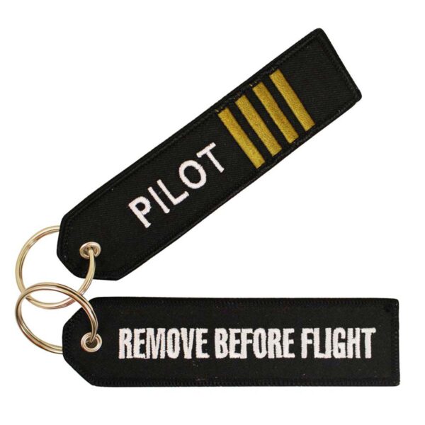 Pilot Schlüsselanhänger Remove before flight schwarz