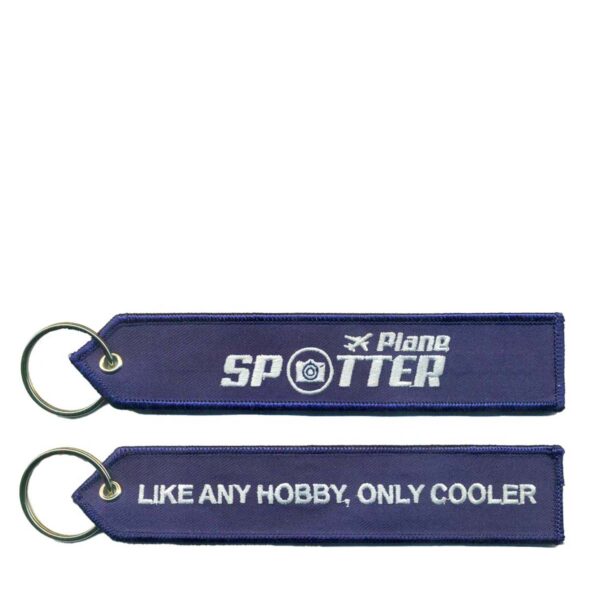 Plane Spotter Schlüsselanhänger gestickt, Keyring
