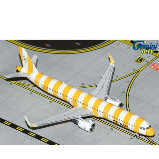 Geminijets Condor Sunshine Yellow Stripes Yellow stripes striped sock, D-AIAD A321-200 Scale 1:400