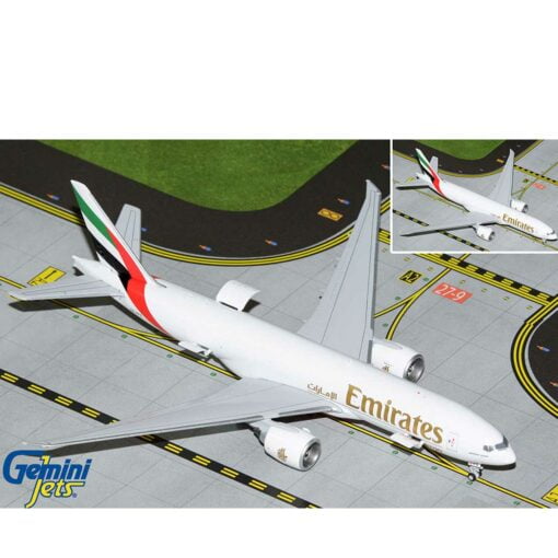 GeminiJets Emirates SkyCargo Interactive Series A6-EFG Boeing 777-200LRF Scale 1:400