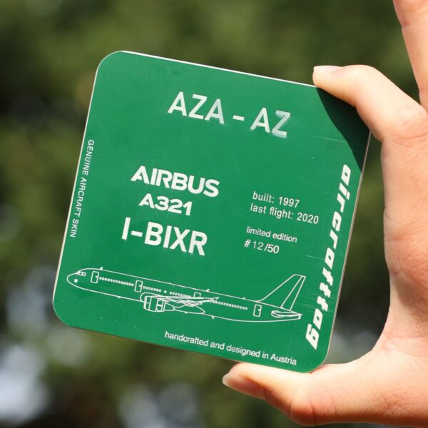 Aircrafttag Coaster Airbus A321 Alitalia
