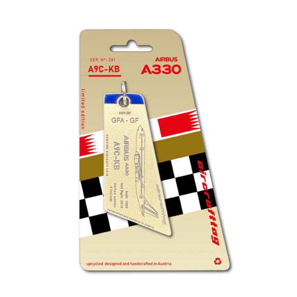 Aircrafttag Gulf Air A9ckb Airbus A330
