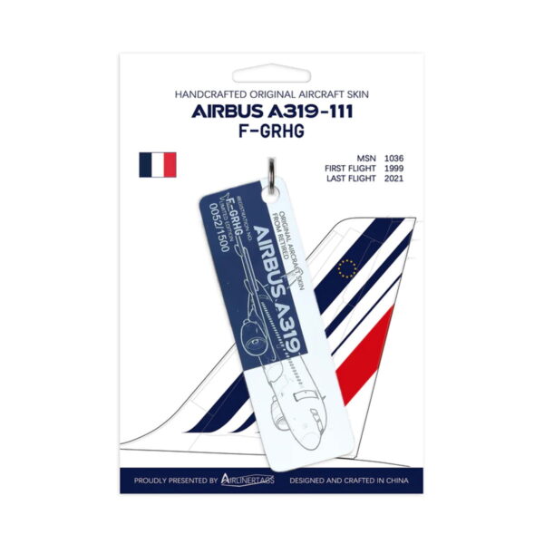 Airlinertag Air France A319-111 F-GRHG bicolor blau-weiß