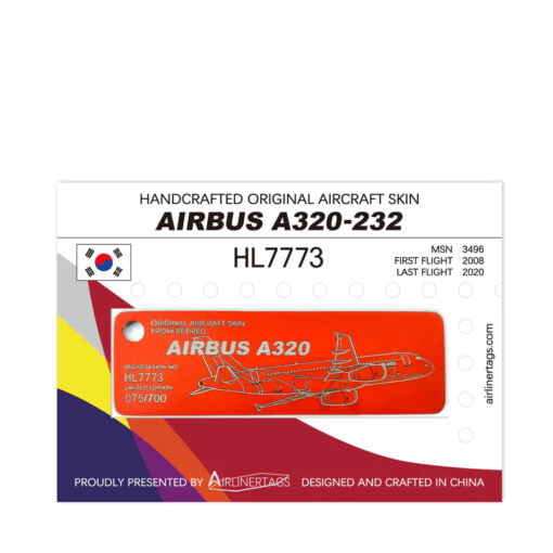 Airlinertags Airbus A320-232 Asiana HL7773 rot red