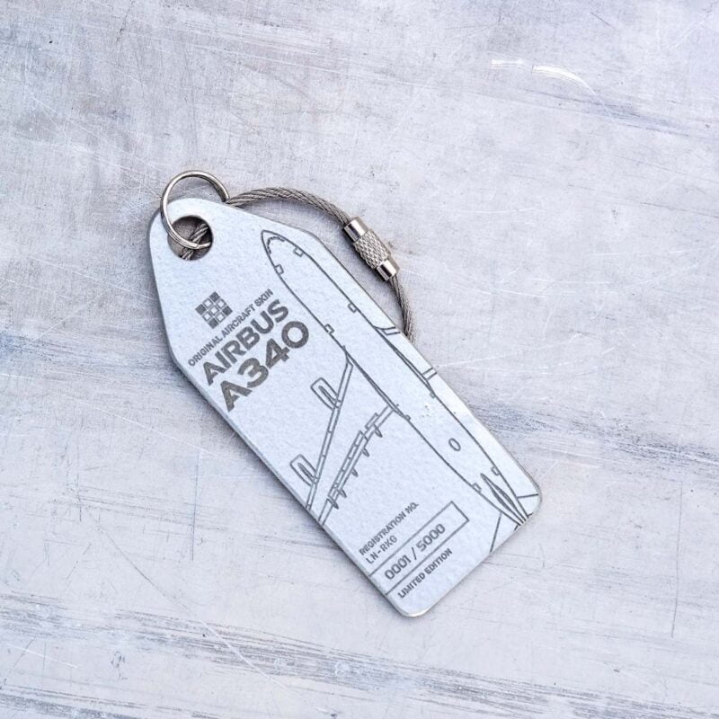 Aviationtag SAS A340 LN-RKG bicolor silber weiß