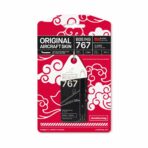 Aviationtag Shanghai Airlines Boeing 767 bicolor schwarz weiß