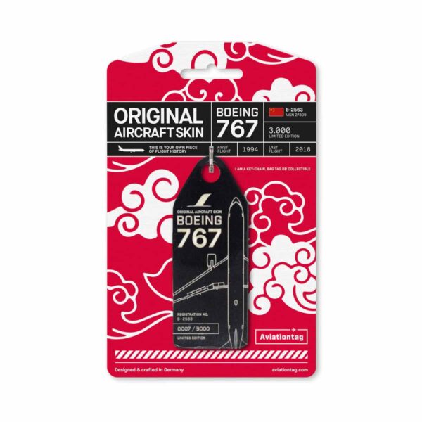 Aviationtag Shanghai Airlines Boeing 767 schwarz