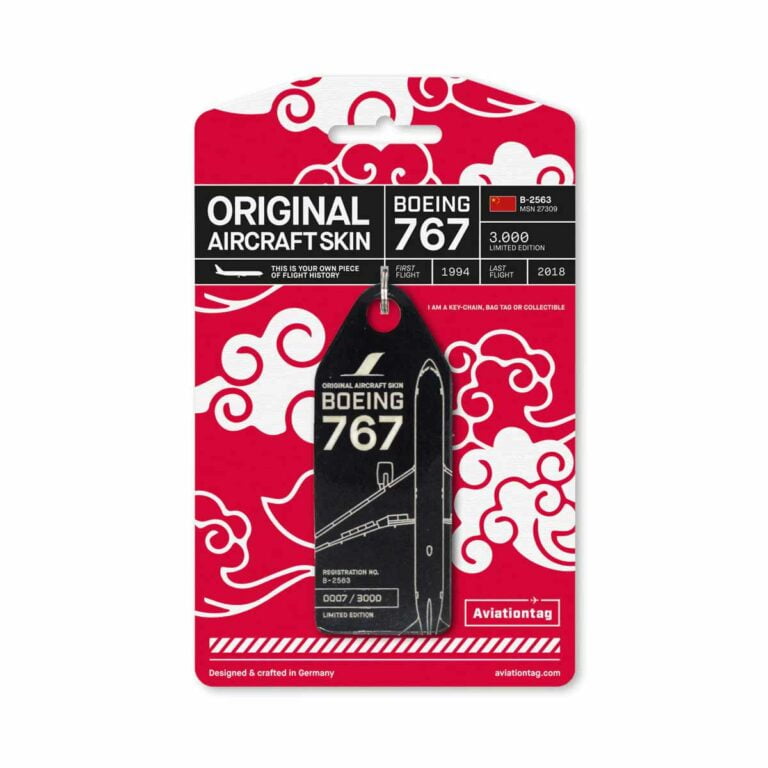 Aviationtag Shanghai Airlines Boeing 767 schwarz