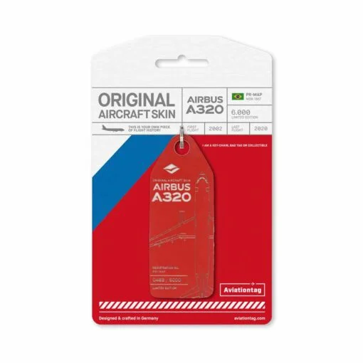 Aviationtag Tam Air Airbus A320 rot red