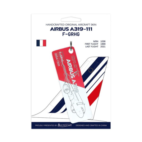 Airlinertag Airbus A319 F-GRHG Bicolour Rot Weiß