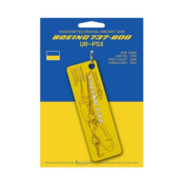 Airlinertags Ukraine International Boeing 737 UR-PSX gelb