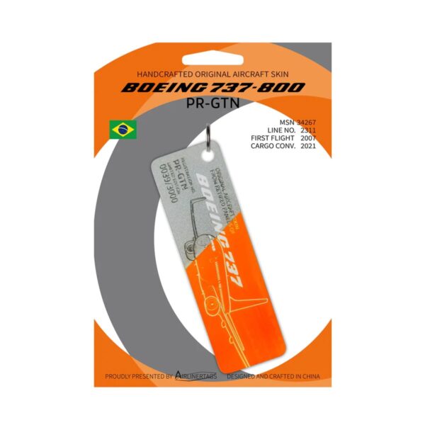 Airlinertags Boeing 737 PR-GTN Bicolour Orange Grau