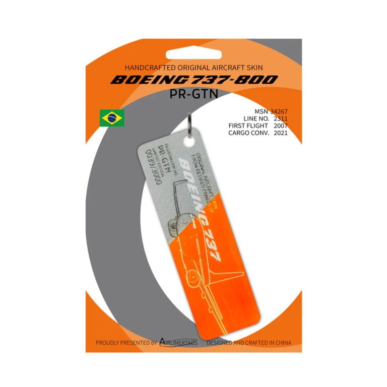 Airlinertags Boeing 737 PR-GTN Bicolour Orange Grau