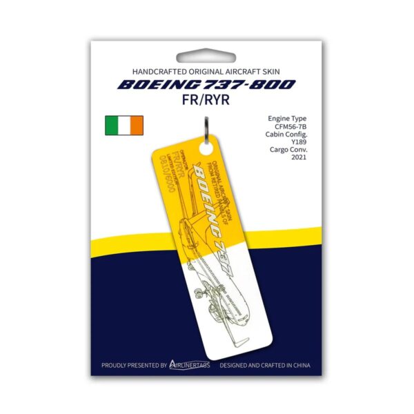 Airlinertags Ryanair Boeing 737 bicolor gelb/weiß