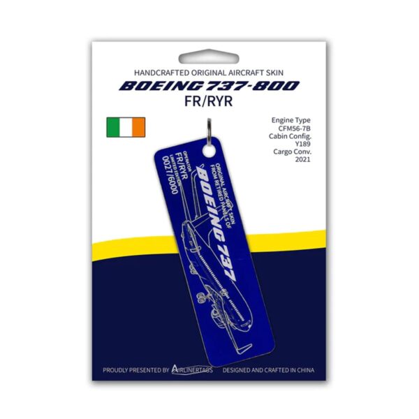 Airlinertags Ryanair Boeing 737 blau