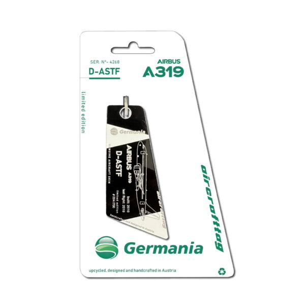 Aircrafttag Germania A319 D-ASTF registration
