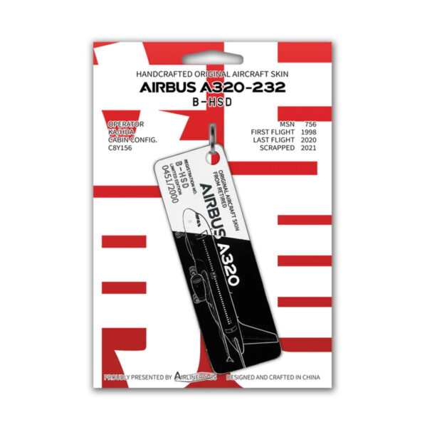 Airlinertags Dragonair A320 B-HSD Bicolor schwarz
