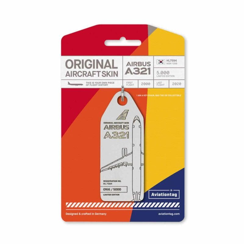 Aviationtag Asiana Airlines A321 HL9594 weiß