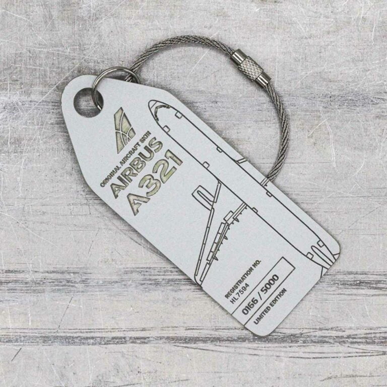 Aviationtag Asiana Airlines A321 weiß