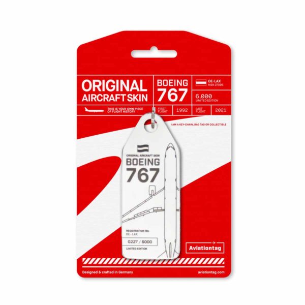 Aviationtag Austrian Airlines 767 OE-LAX weiß