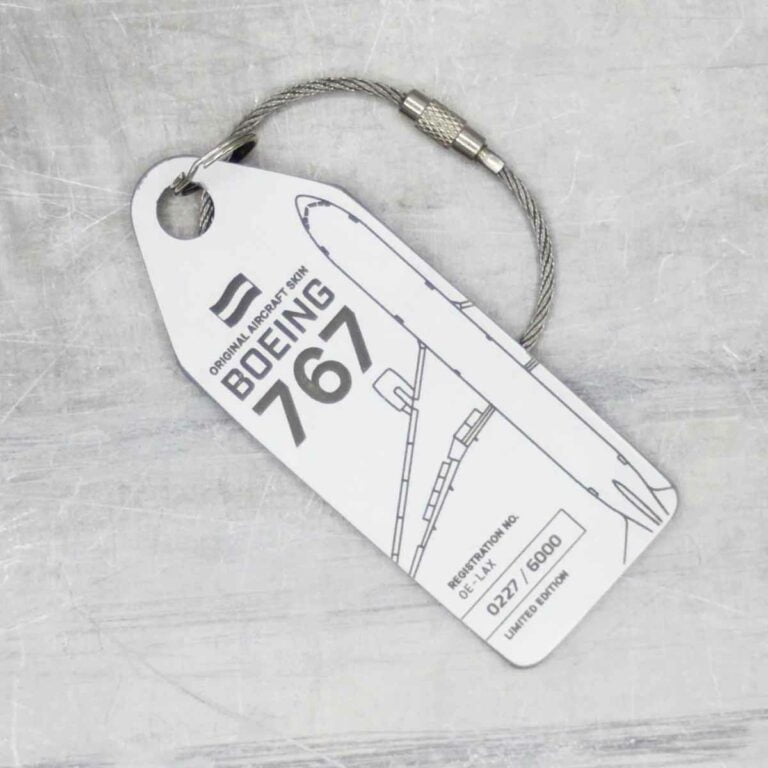 Aviationtag Austrian Airlines OE-LAX weiß