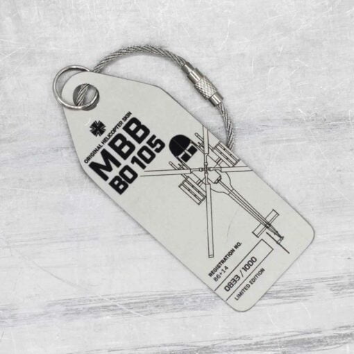 Aviationtag Bundeswehr BO 105 86+14 silber