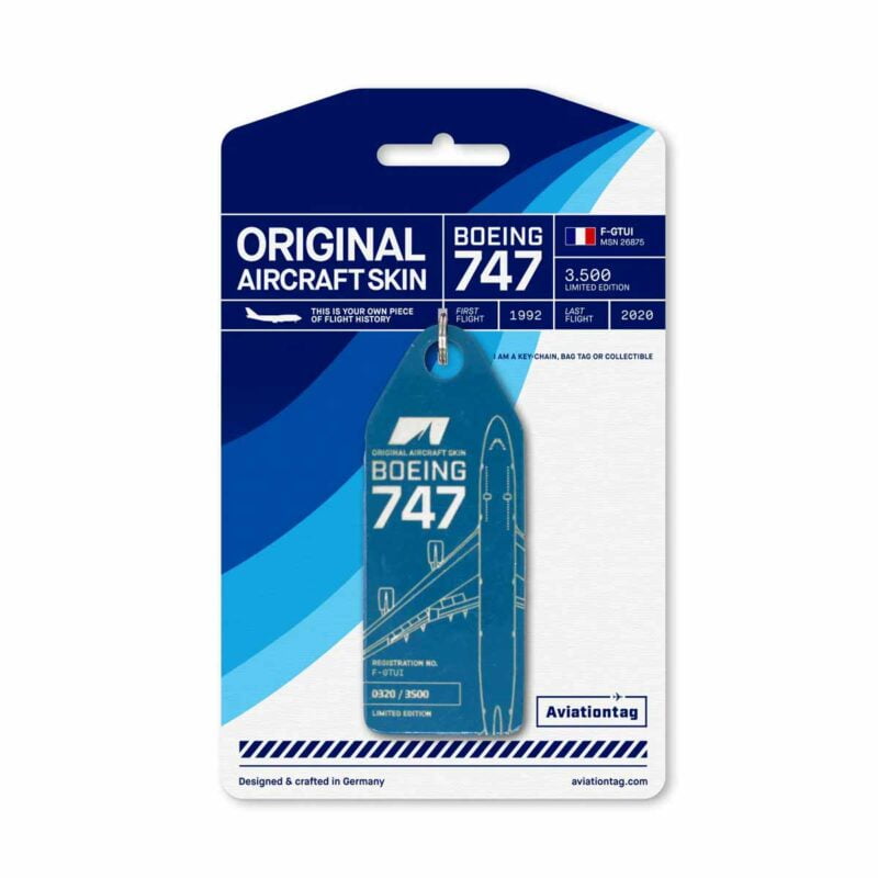 Aviationtag Corsair 747 F-GTUI blau