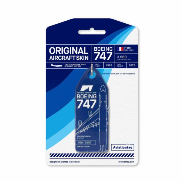 Aviationtag Corsair 747 F-GTUI dunkelblau