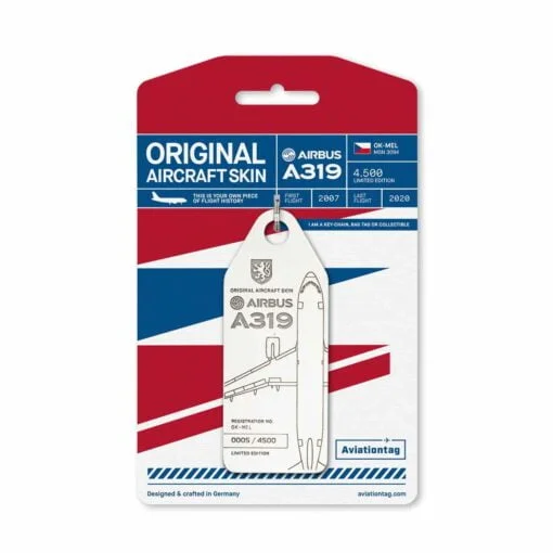 Aviationtag Czech Airlines A319 OK-MEL Weiß