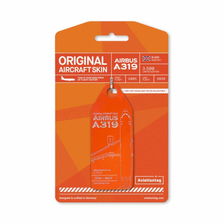 Aviationtag Easyjet A319 G-EZII orange