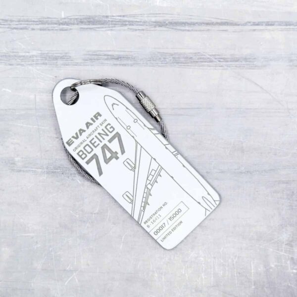 Aviationtag Eva Air 747 Weiß