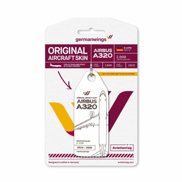 Aviationtag Germanwings A320 D-AIPW weiß