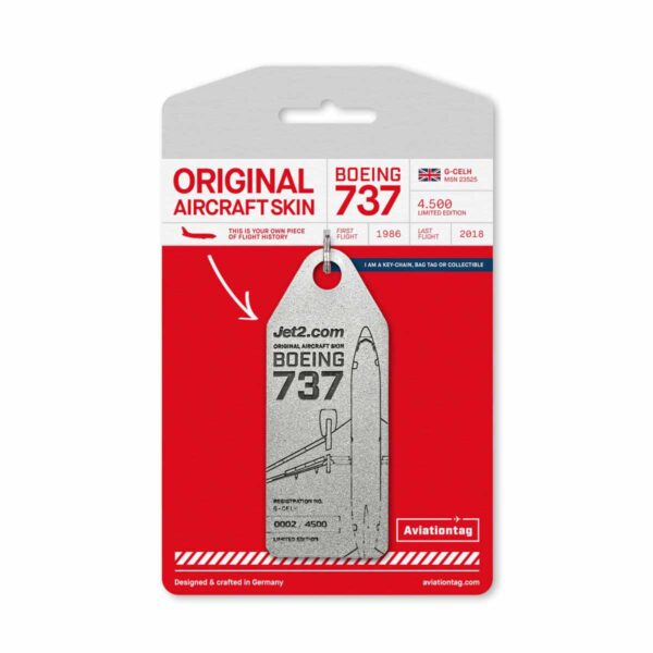 Aviationtag Jet2 737 G-CELH silber