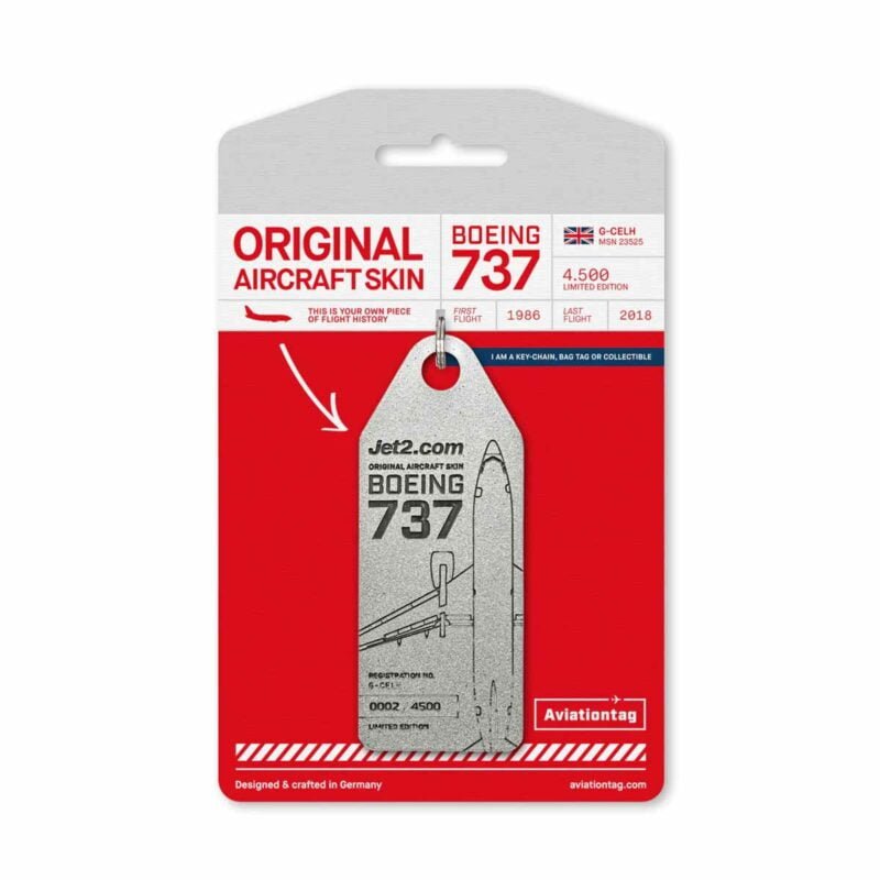 Aviationtag Jet2 737 G-CELH silber