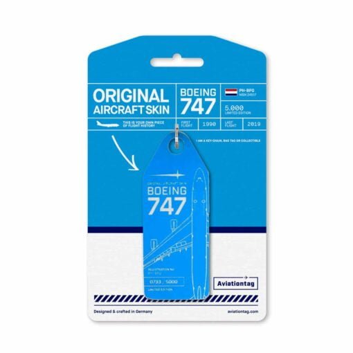 Aviationtag KLM 747 PH-BFG blau
