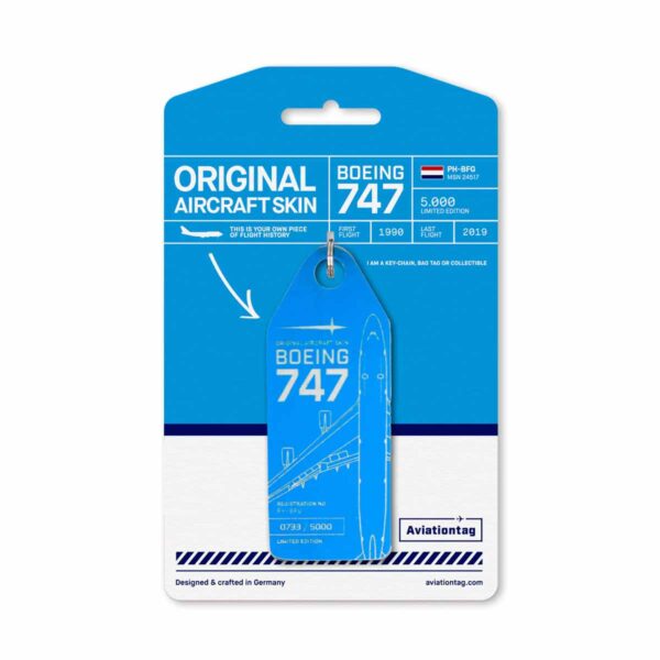 Aviationtag KLM 747 PH-BFG blau