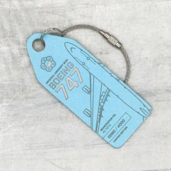 Aviationtag Korean 747 HL7473 blau
