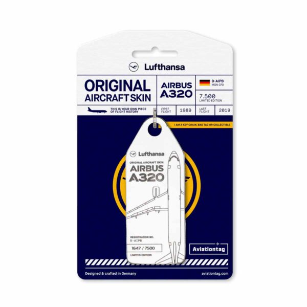 Aviationtag Lufthansa A320 D-AIPB weiß