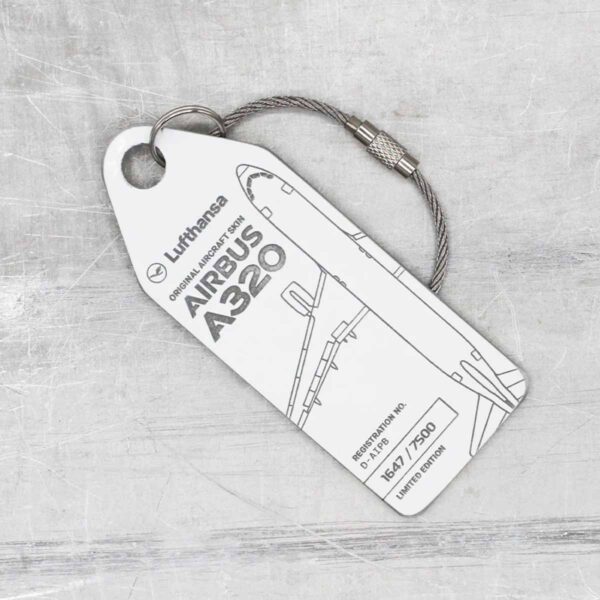 Aviationtag Lufthansa A320 weiß