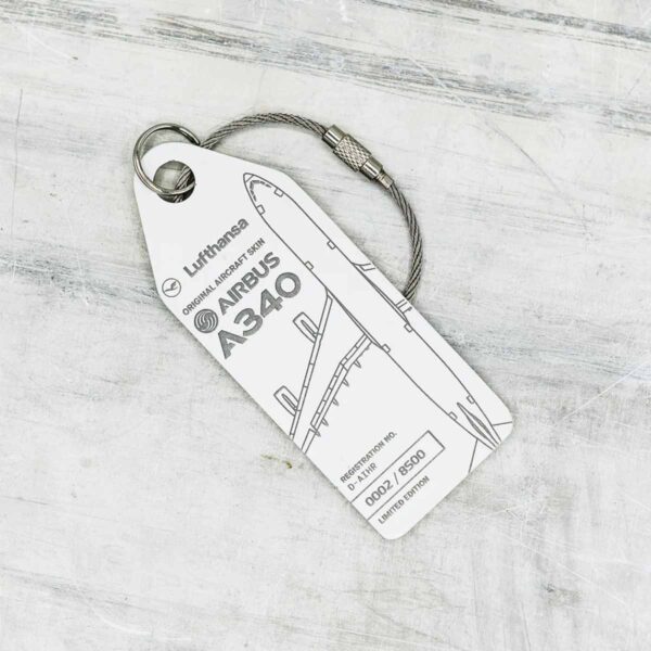 Aviationtag Lufthansa A340 weiß