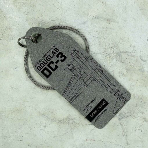 Aviationtag US Air Force DC3 silber