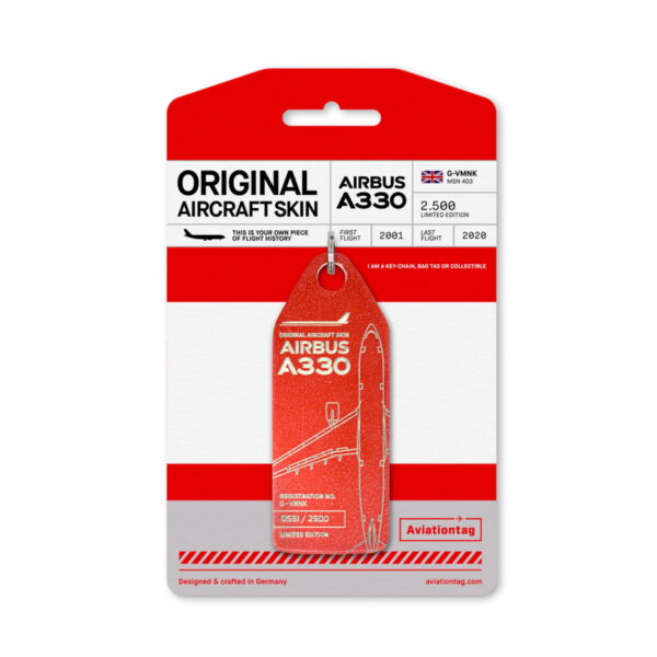 Aviationtag Virgin Atlantic A330 G-VMNK rot
